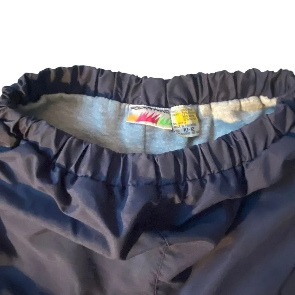 Polar Wind Vintage 1990s lined Snow pants Navy10/12 Youth pockets zip bottoms